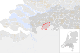 Locatie van de gemeente Zundert (gemeentegrenzen CBS 2016)
