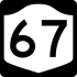 Indicatore della Route 67 dello Stato di New York