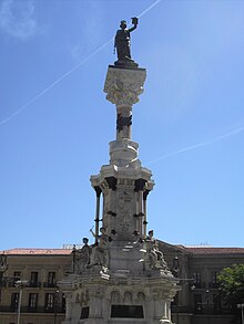 Memorial to the Charters of Navarre erected by popular subscription in Pamplona, after the Gamazada (1903)