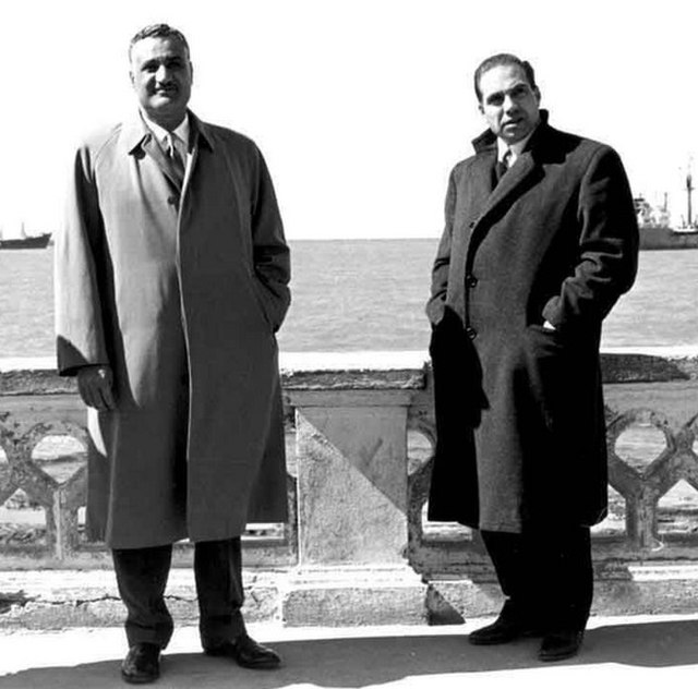 Nasser and Sarraj in Latakia, 1959