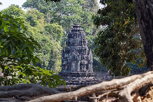 Neak Poan Temple from the right front angle