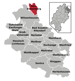 Läget för Neu-Eichenberg i Werra-Meissner-Kreis
