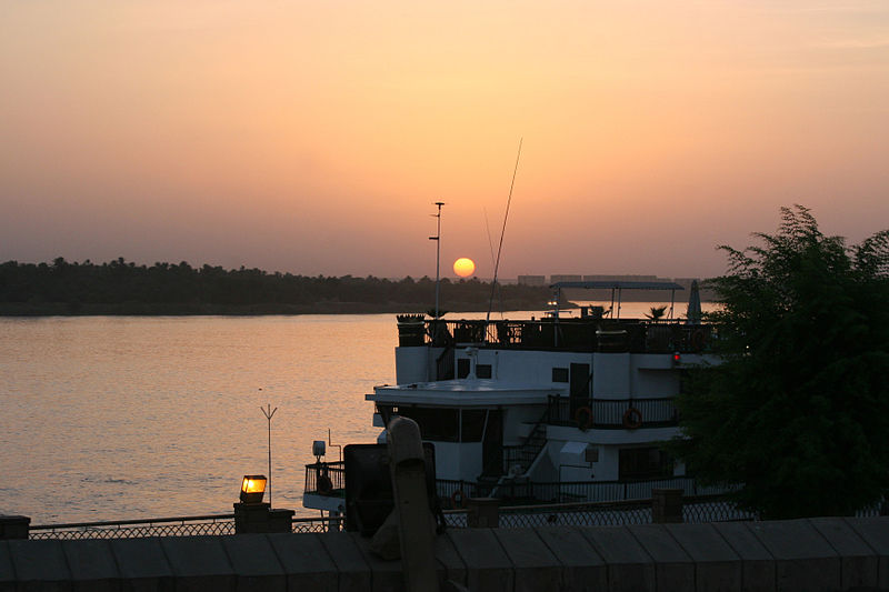 File:Nile at sunset in kom ombo.jpg