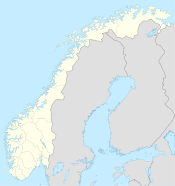 Langhus liegt in Norwegen