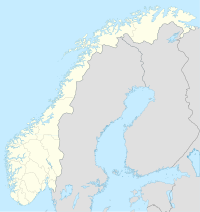 Urneška drvena crkva na karti Norveške