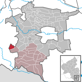 Poziția Oberschlettenbach pe harta districtului Südliche Weinstraße