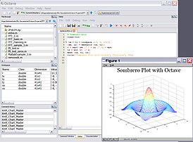 GNU Octave programının ekran görüntüsü