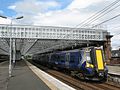A First ScotRail Class 380 at Paisley Gilmour Street with an Inverclyde Line service to Glasgow Central
