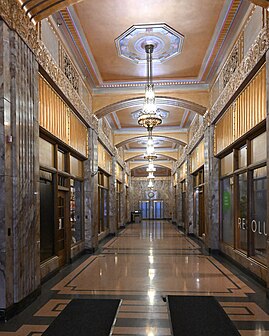 Philcade Building lobby hall, Tulsa OK