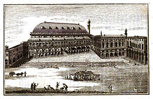 Piazza Erbe, Padua, on 1817 Piazza erbe 1817.jpg