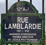 Plaque Rue Lamblardie - Paris XII (FR75) - 2021-06-04 - 1.jpg