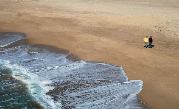 Walking on the beach