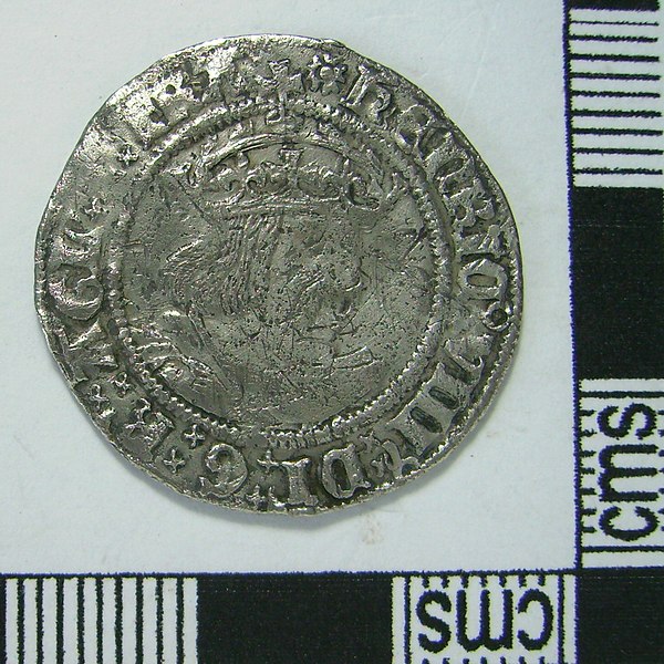 File:Post Medieval Coin , Groat of Henry VIII (obverse) (FindID 630978).jpg