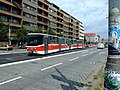 Čeština: Ukončení tramvajové trati na Letné v zastávce Sparta nápověda English: Temporary tram terminus in Prague-Letná due to the Blanka tunnel construction, Prague, CZ help