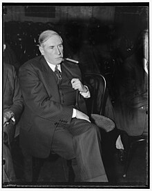 President of American Can Co. listening to a session of the National Monopoly Committee in 1939 President of American Can Co. Washington, D.C., Nov. 7. H.A. Baker, President of American Can Co., was an interested spectator at today's session of the National Monopoly Committee which is LCCN2016876553.jpg