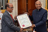 Prof. Zahid Ashraf with former president of India, Shri Ram Nath Kovind during the Visitors (President) award ceremony 2022 Prof. Zahid Ashraf with former president of India, Shri Ram Nath Kovind during Visitors (President) award ceremony 2022.jpg