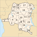 Конго Демократиялық Республикасының жаңа әкімшілік картасы.