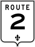 Route 2 marker