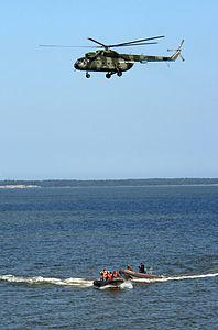 English: Border guards of the Federal Security Service pursuing trespassers of the maritime boundary during exercises in Kaliningrad region Русский: Учения пограничных войск ФСБ РФ по перехвату нарушителей морской границы в Калининградской области