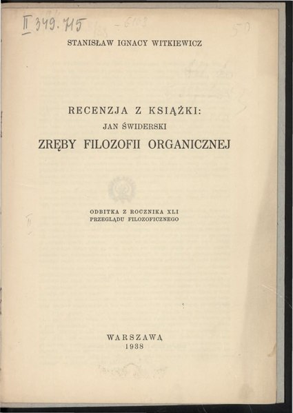 Plik:Recenzja z książki - Jan Świderski Zręby filozofii organicznej.djvu