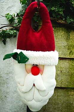 Father Christmas decoration, outdoors