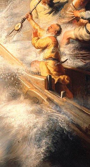 Rembrandt Christ in the Storm on the Lake of Galilee (cropped, Saint Peter).jpg