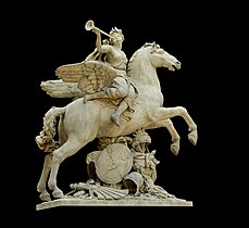 Fame riding Pegasus by Antoine Coysevox