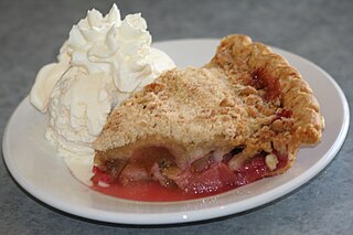 <span class="mw-page-title-main">Rhubarb pie</span> Pie with a rhubarb filling