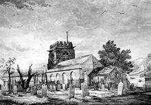 Medieval church in 1846 Runcorn church 1846.jpg