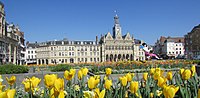 La place de l'Hôtel-de-Ville de Saint-Quentin (Aisne).