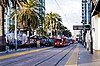 San Diego MTS Light Rail Vehicle at Santa Fe Depot (8726075399).jpg