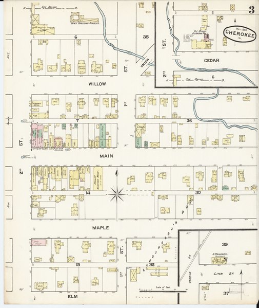 File:Sanborn Fire Insurance Map from Cherokee, Cherokee County, Iowa. LOC sanborn02602 002-3.tif