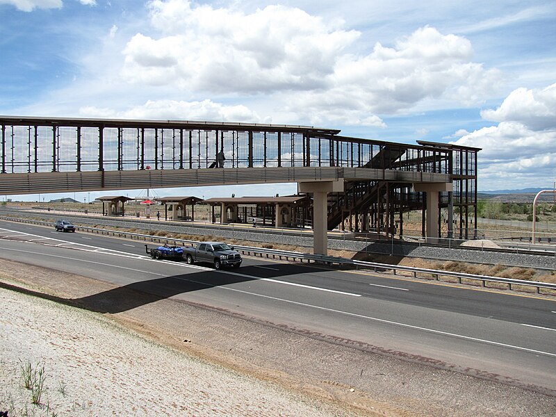 File:Santa Fe County NM 599 Rail Runner station, Santa Fe NM.jpg