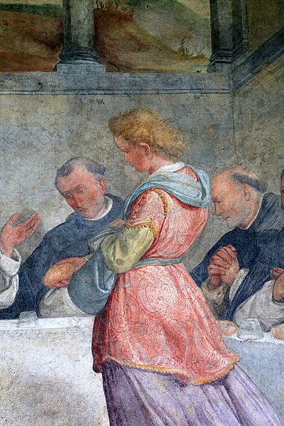 File:Santi di tito, san domenico coi confratelli a mensa nutrito dagli angeli, 1581-1584 circa 06.jpg