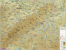 Kaart van Schwäbische Alb
