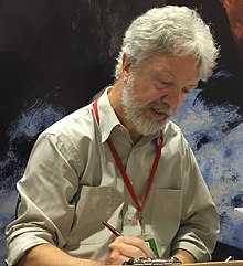 Scott Hampton at 2017 Bangalore ComicCon.JPG