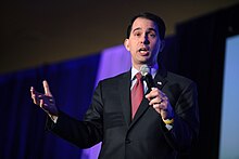 Governor Scott Walker surprised many political observers when he announced the suspension of his campaign on September 21, 2015, in Wisconsin. Scott Walker by Gage Skidmore 3.jpg