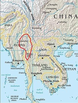 Vị trí của cao nguyên Shan