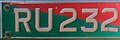 Restricted use licence plate