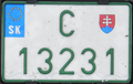 Slovakia import-temporary license plate-C 13231.png