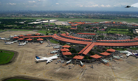 Soekarno-Hatta International Airport in Tangerang, the busiest airport in the country.