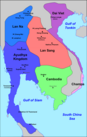 Ayutthaya's zones of influence and neighbours, c. 1540 CE.