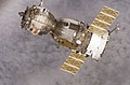 Soyuz TMA-7 spacecraft departing from ISS