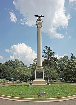 Spanish-American War Memorial - looking NW at column - Arlington National Cemetery - 2011.JPG