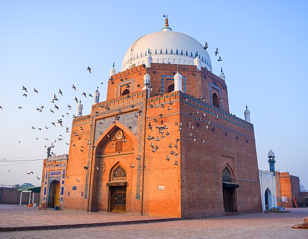 Shrine of Bahauddin Zakariya in Multan, Pakistan. Bahauddin Zakariya was a famous saint of the Suhrawardiyya order.