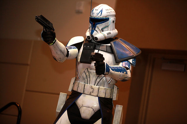 Cosplay du capitaine Rex dans la série The Clone Wars.