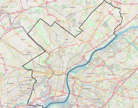 450px Street Map Of Philadelphia And Surrounding Area 