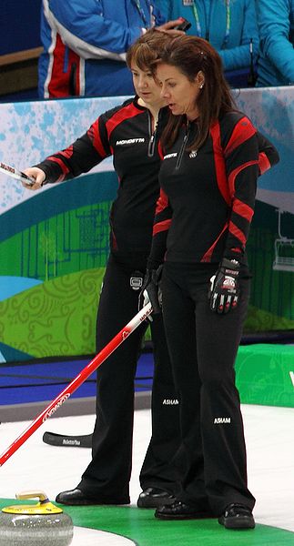 Susan O'Connor and Bernard (right) at the Winter Olympics in 2010