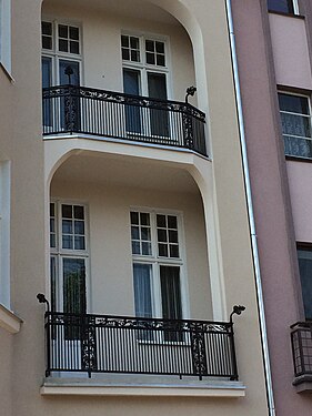 Wrought irony balconies
