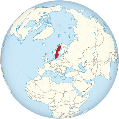 Sweden on the globe (Europe centered).svg